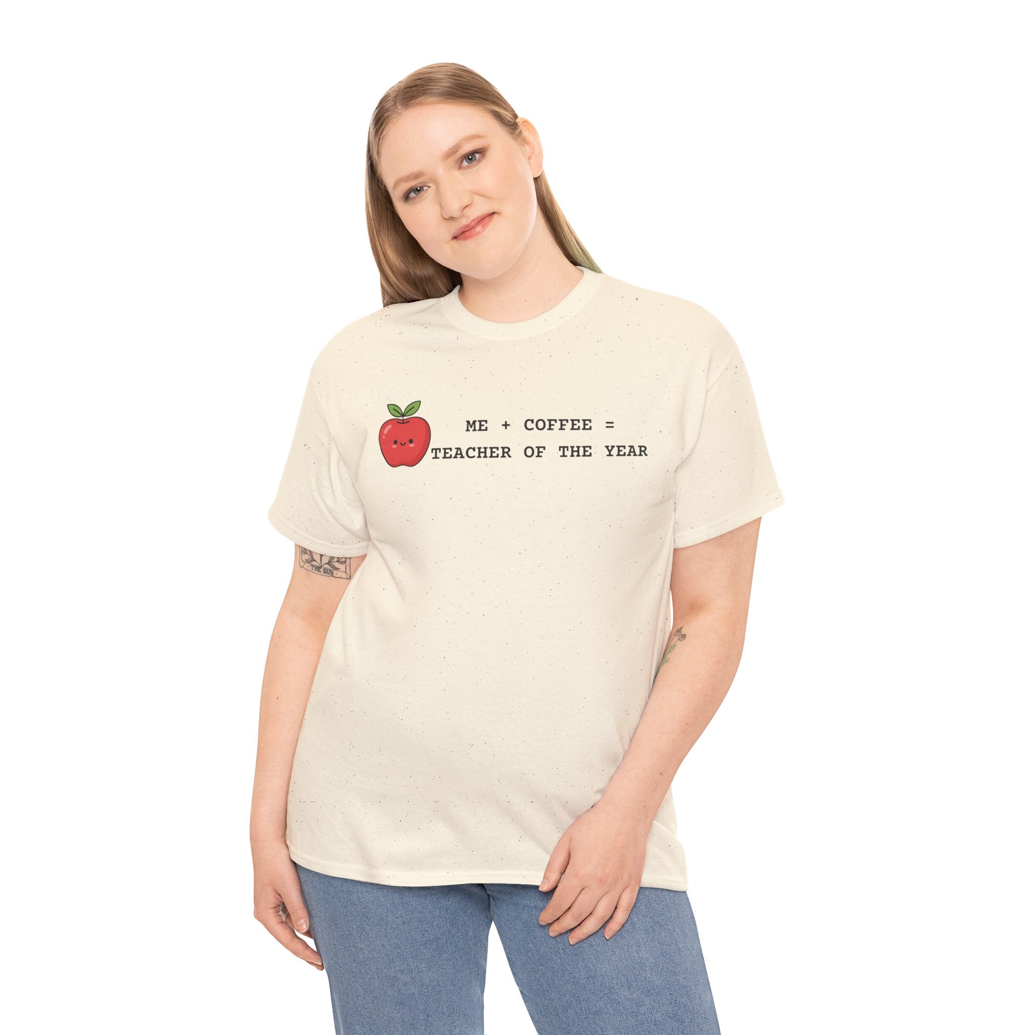 Mom-Turned-Teacher Coffee Fueled T-Shirt — "Teacher of the Year"
