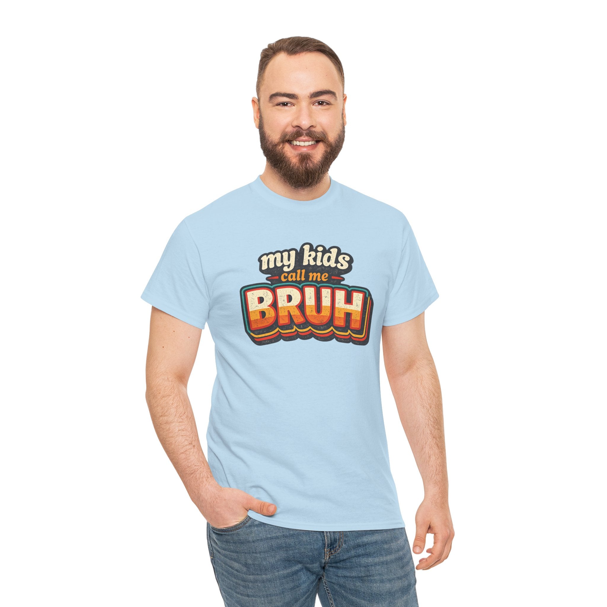 Bruh Dad T-Shirt – "My Kids Call Me BRUH" Retro Graphic Tee