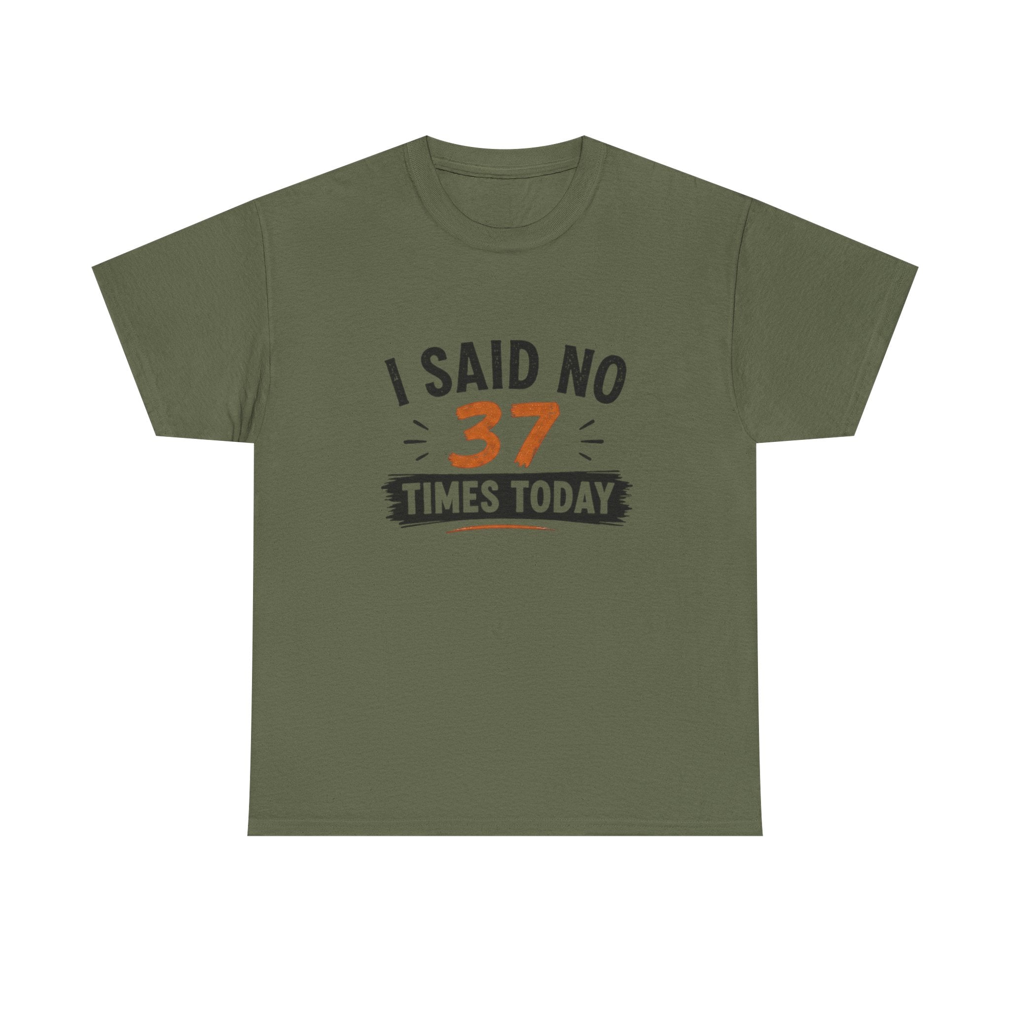 T-Shirt — "I Said No 37 Times Today" Funny Graphic Tee