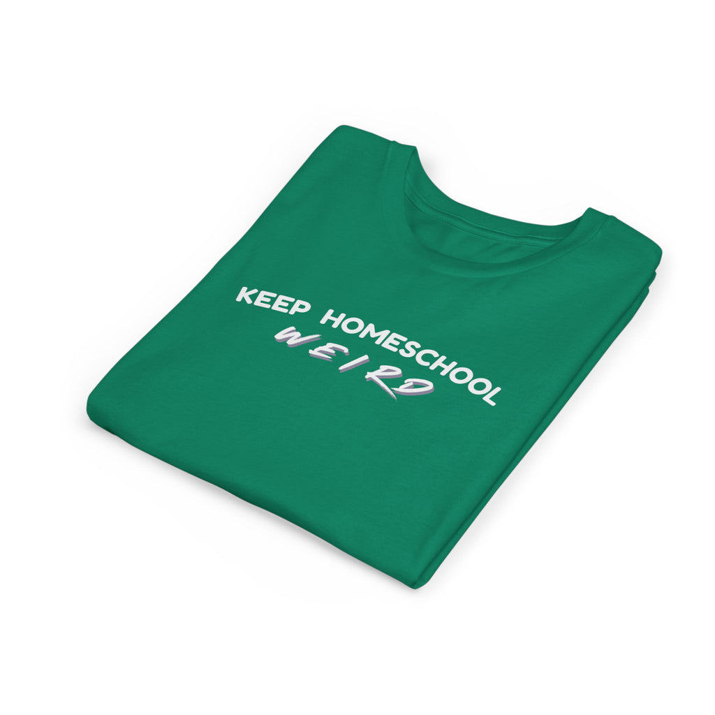 Keep Homeschool Weird Youth T-Shirt — Bella + Canvas Comfortable Tee for Kids