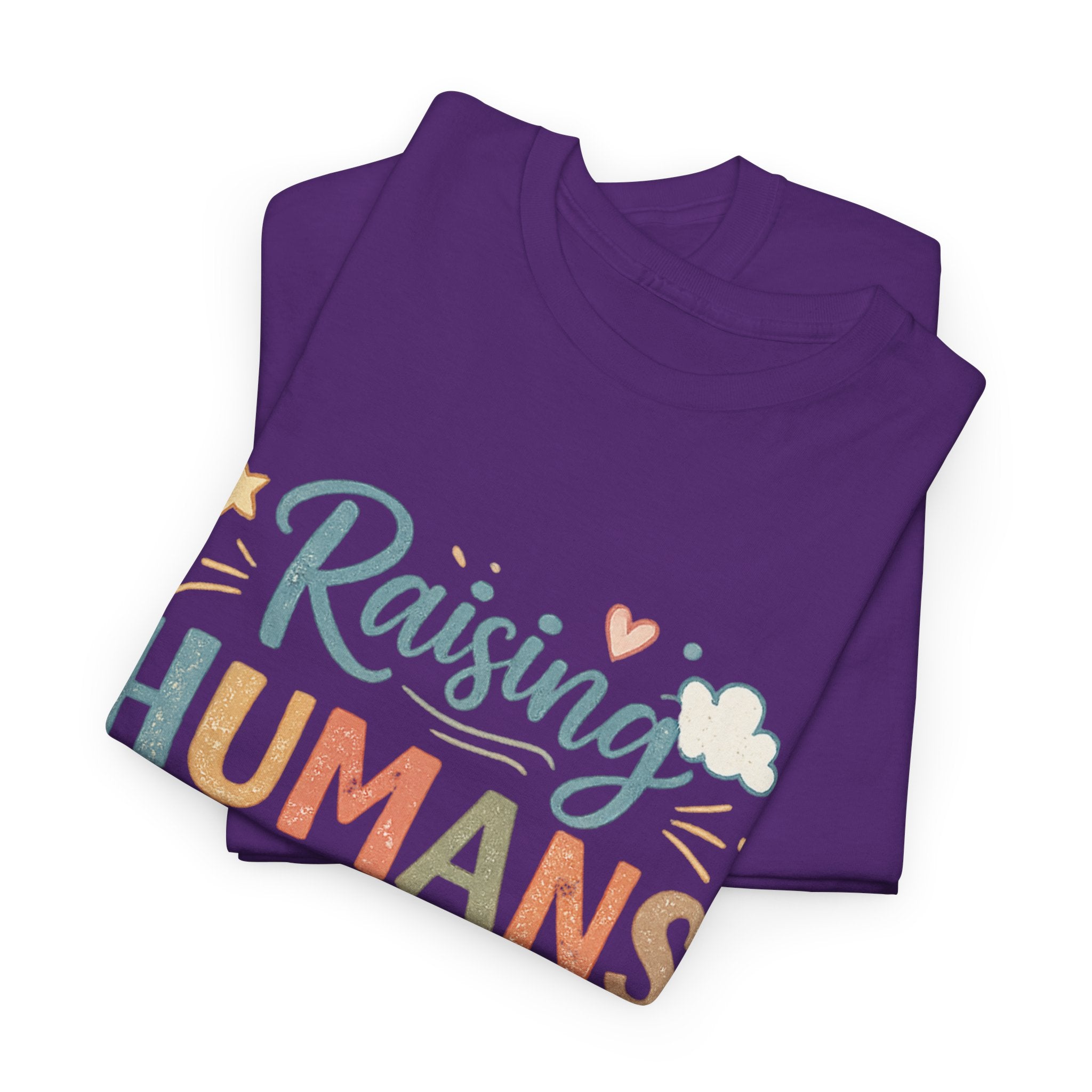 Raising Humans Is Exhausting T-Shirt — Funny Parenthood Tee for Tired Parents