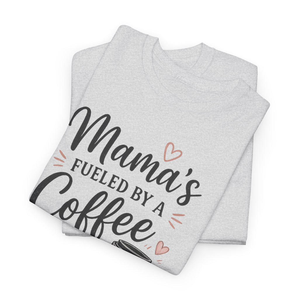 Mama Runs on Coffee T-Shirt — Funny Mom Coffee Tee