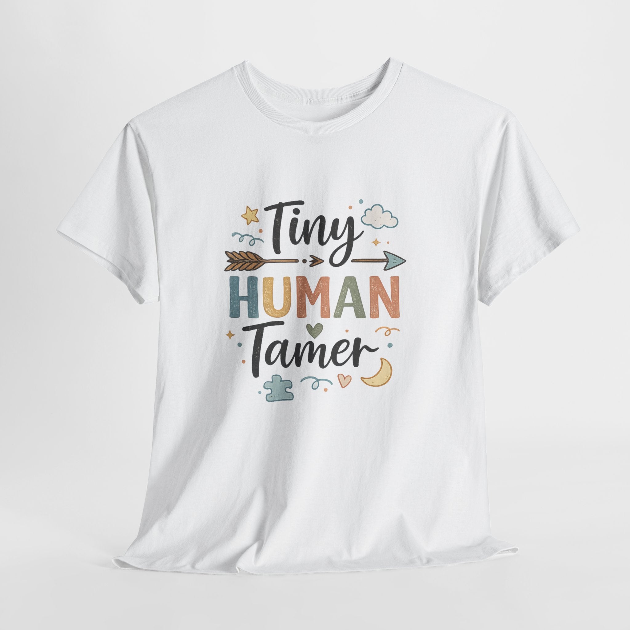 Tiny Human Tamer Mom T-Shirt — Funny Single Mom Momlife Tee