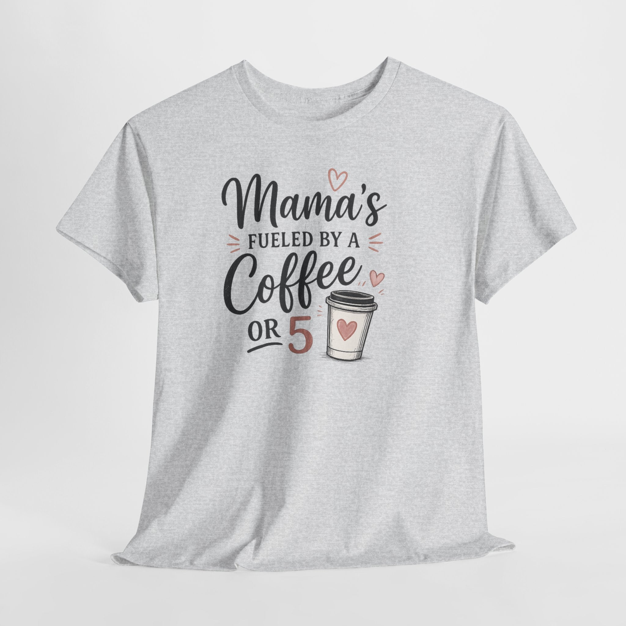 Mama Runs on Coffee T-Shirt — Funny Mom Coffee Tee