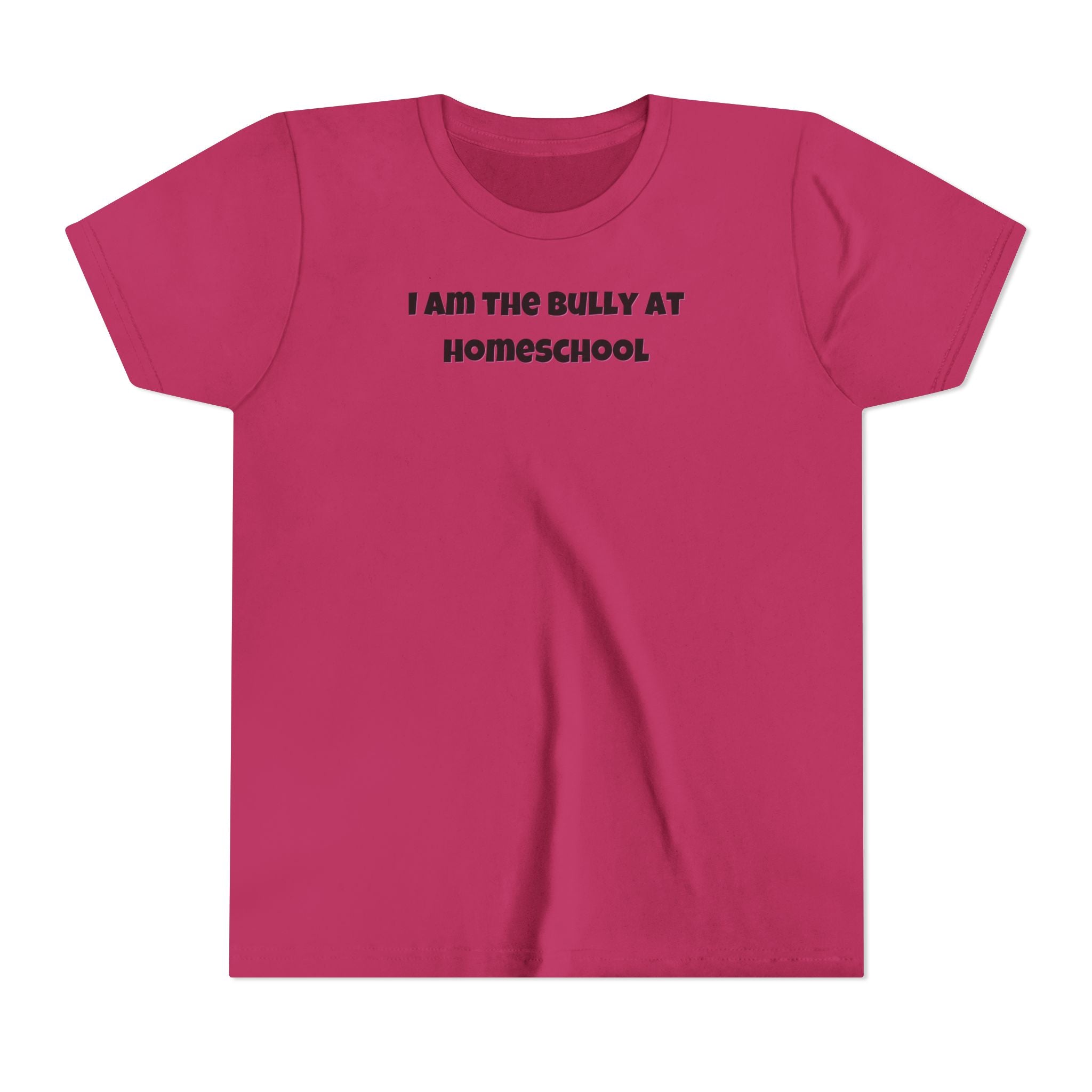 I Am the Bully at Homeschool Youth Short Sleeve Tee | Funny Kids Homeschool Shirt
