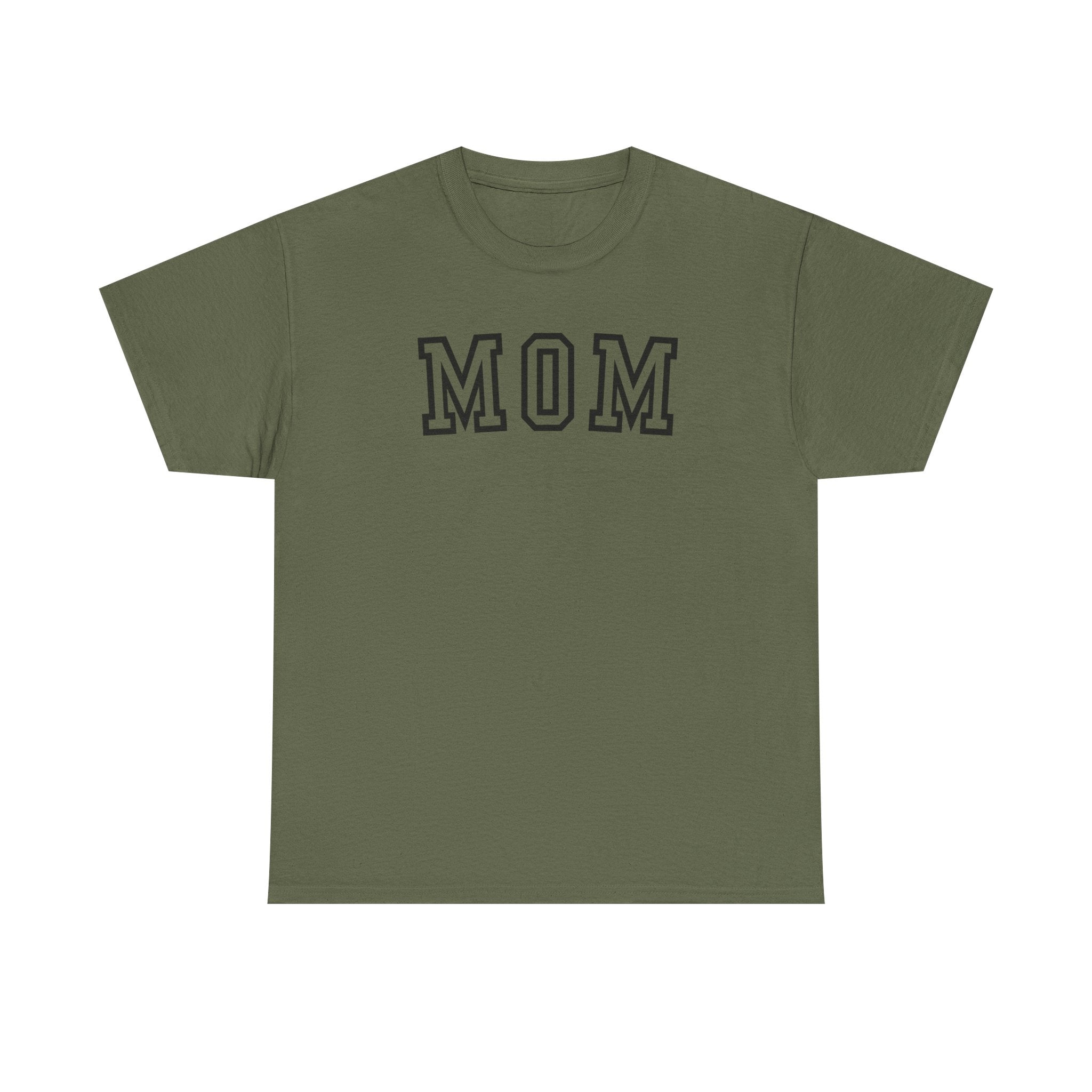 Mom Letterman T‑Shirt — Classic Collegiate 'MOM' Tee for Mother's Day & Everyday