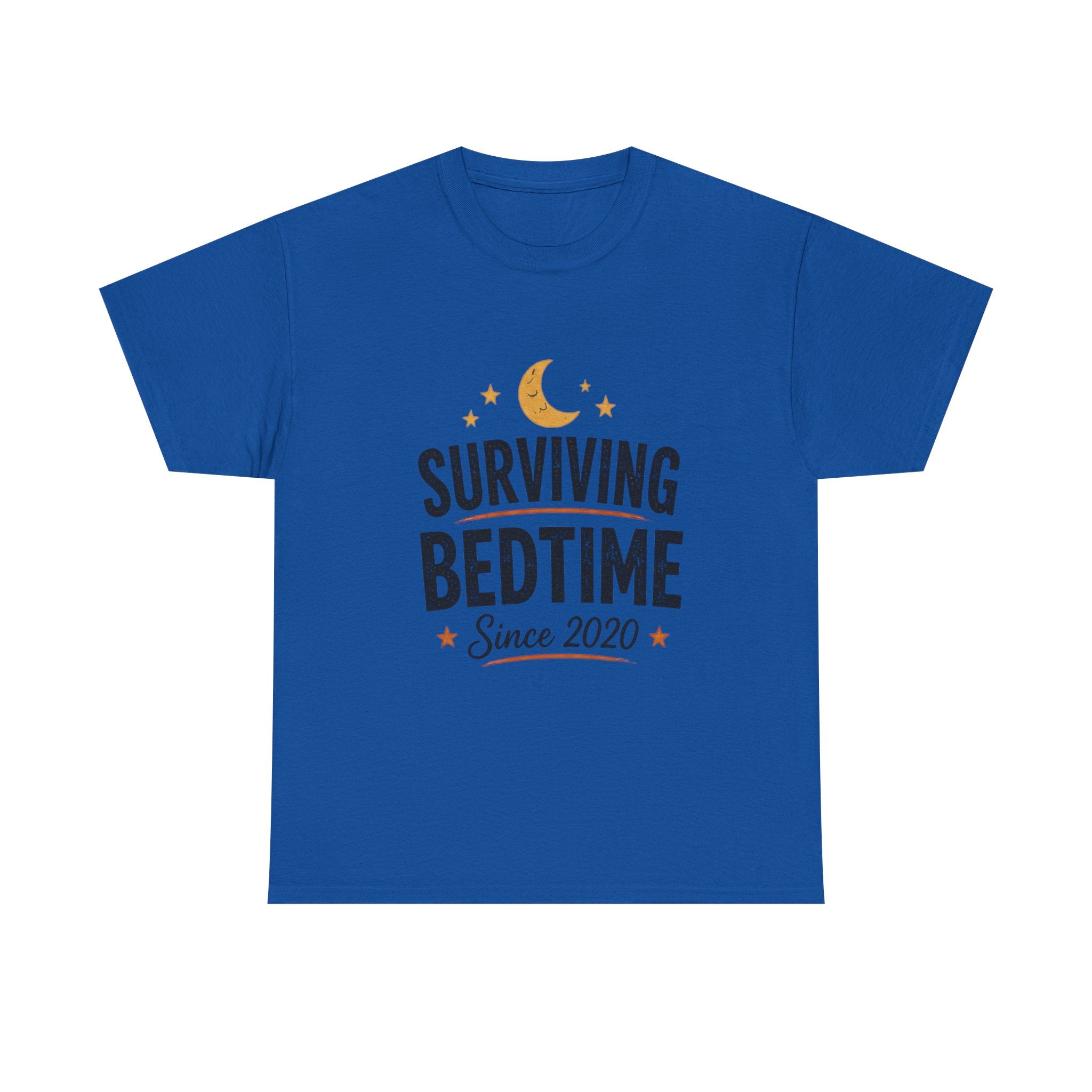 Surviving Bedtime Tee – "Surviving Bedtime Since 2020" Sleepy Moon Graphic T-Shirt