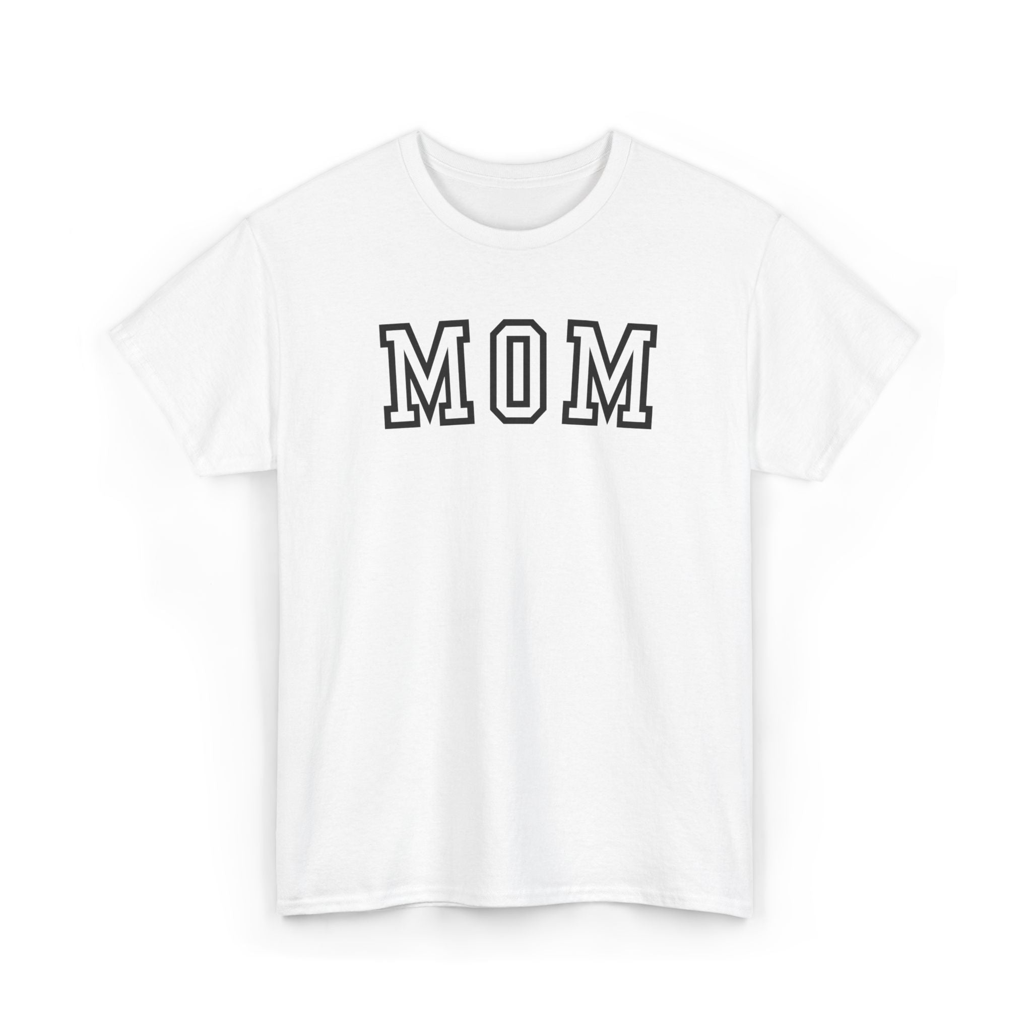 Mom Letterman T‑Shirt — Classic Collegiate 'MOM' Tee for Mother's Day & Everyday