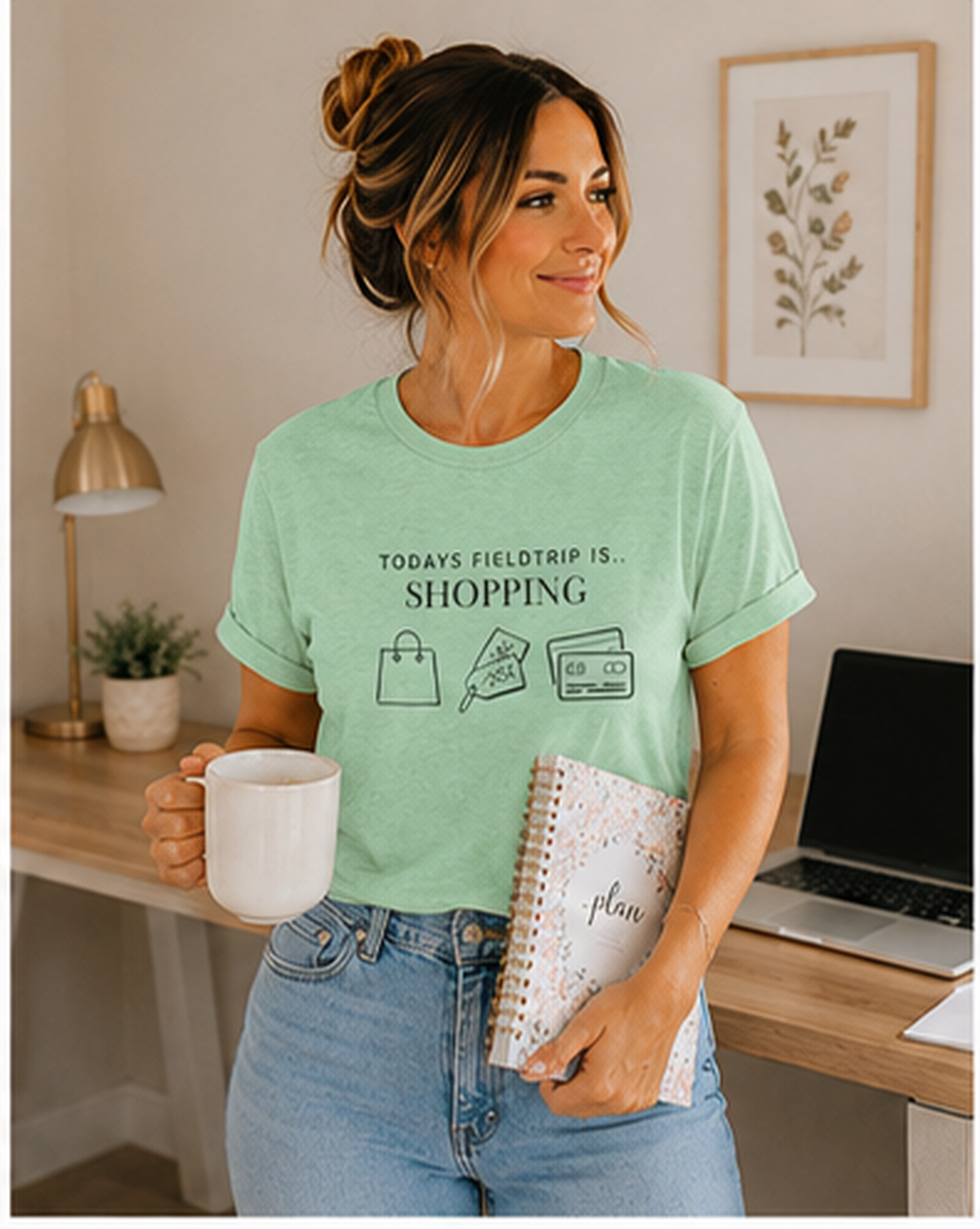 Today's Fieldtrip Is Shopping T-Shirt | Shopping Icons Tee
