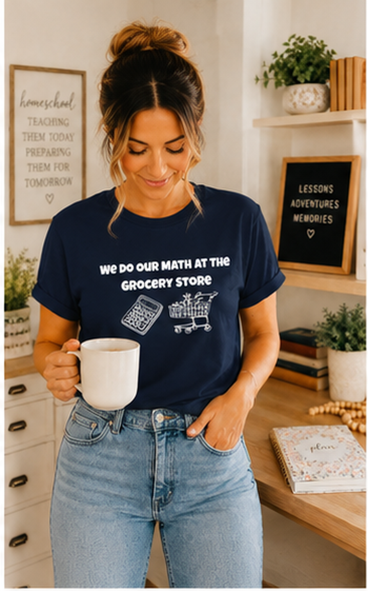 We Do Our Math At The Grocery Store T-Shirt | Funny Grocery Math Tee