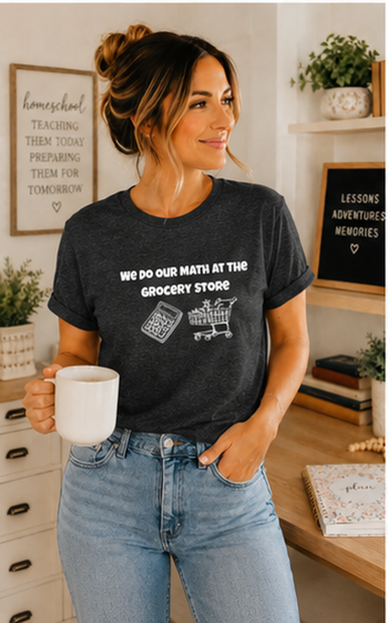 We Do Our Math At The Grocery Store T-Shirt | Funny Grocery Math Tee