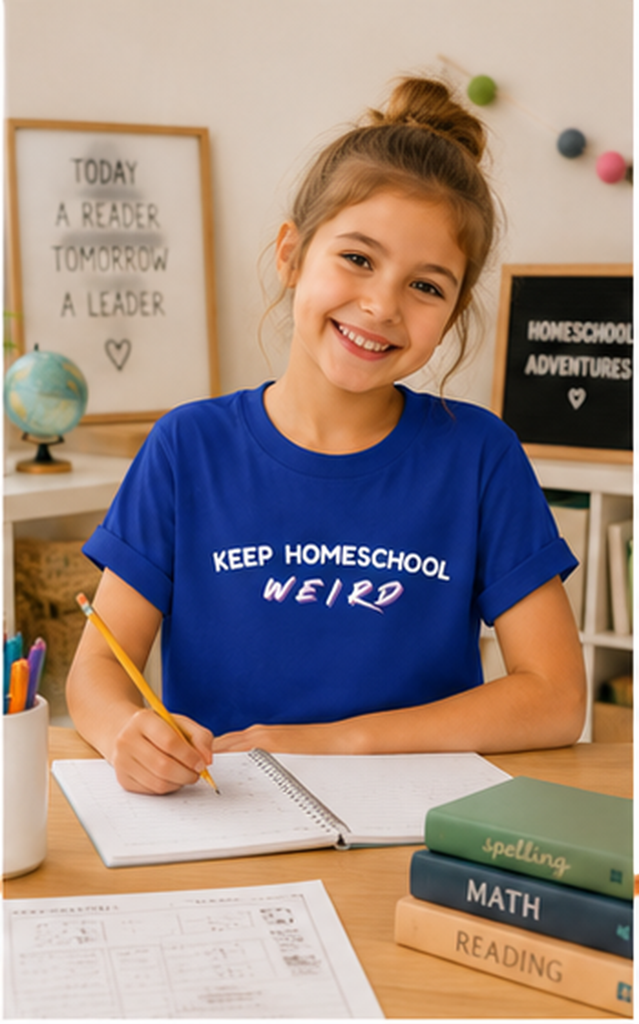 Keep Homeschool Weird Youth T-Shirt — Bella + Canvas Comfortable Tee for Kids