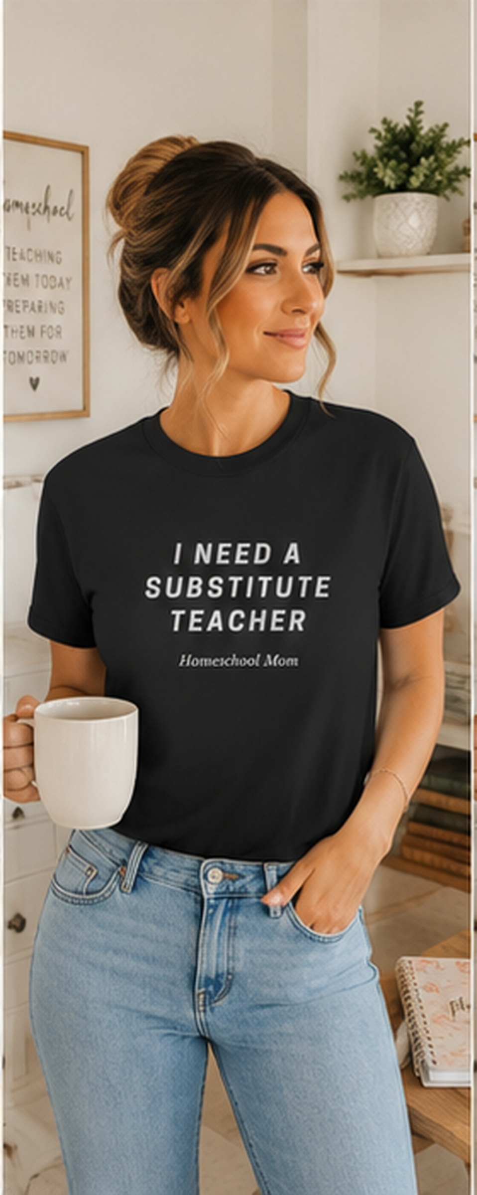 I Need a Substitute Teacher Homeschool Mom T-Shirt | Teacher Humor Tee