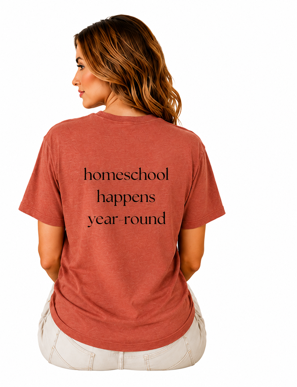 Homeschool Mama T-Shirt — "Homeschool Happens Year Round" Tee