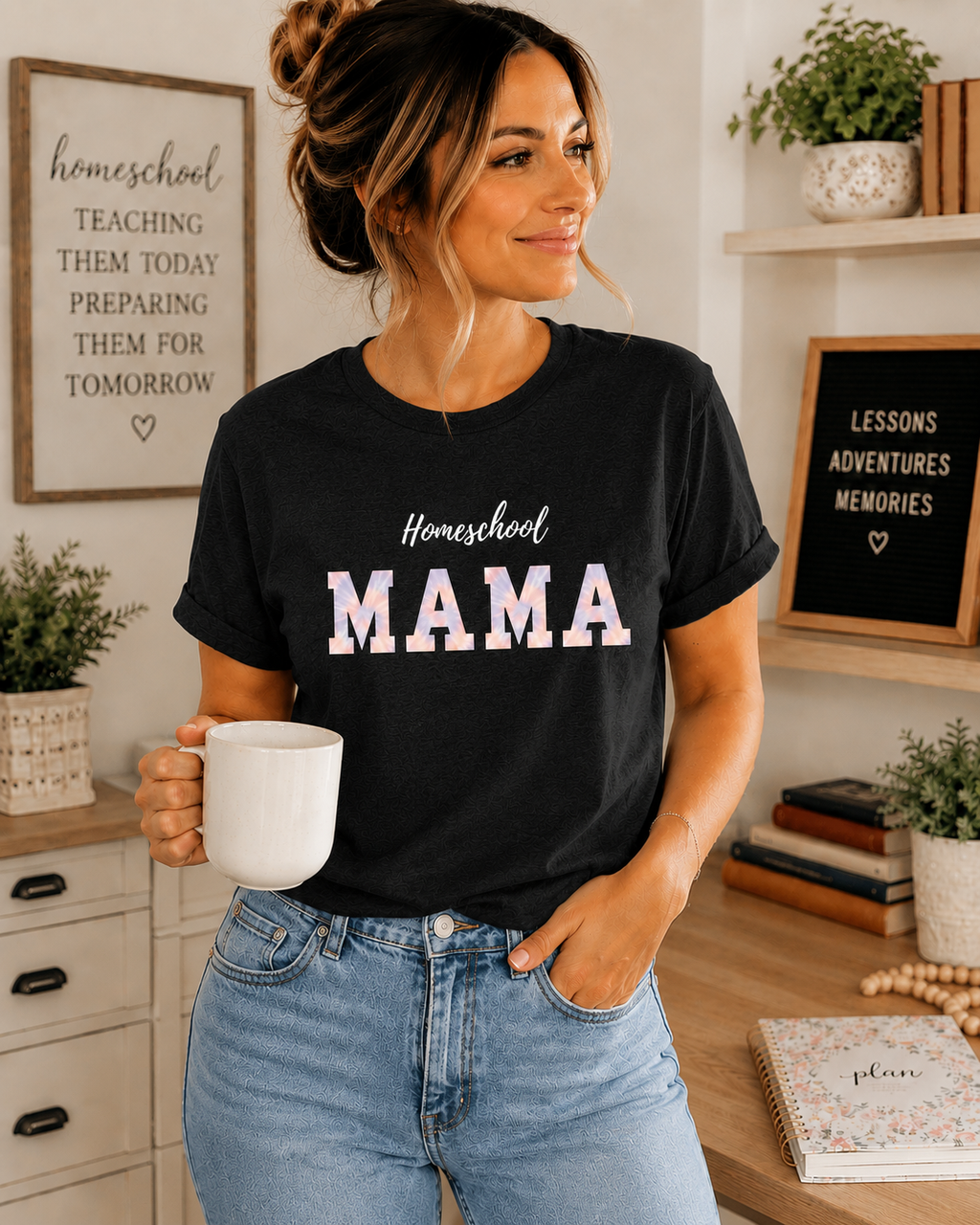 Homeschool Mama T-Shirt | Mama Graphic Tee, School Mom Shirt