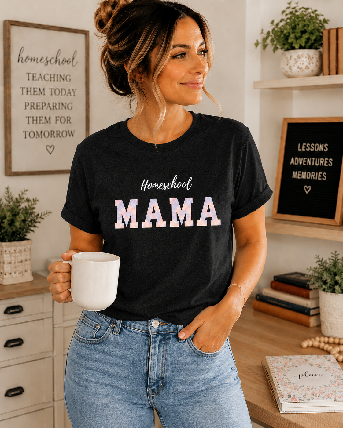 Homeschool Mama T-Shirt | Mama Graphic Tee, School Mom Shirt
