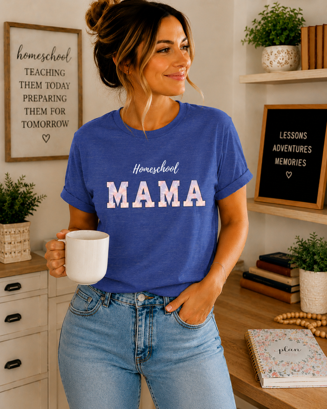 Homeschool Mama T-Shirt | Mama Graphic Tee, School Mom Shirt