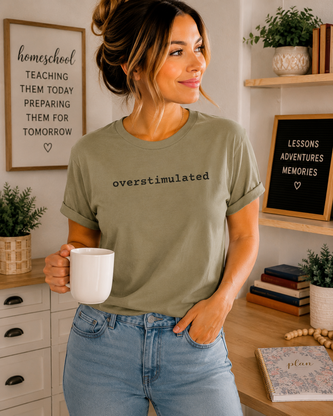 Overstimulated Graphic T-Shirt — Garment-Dyed Casual Tee