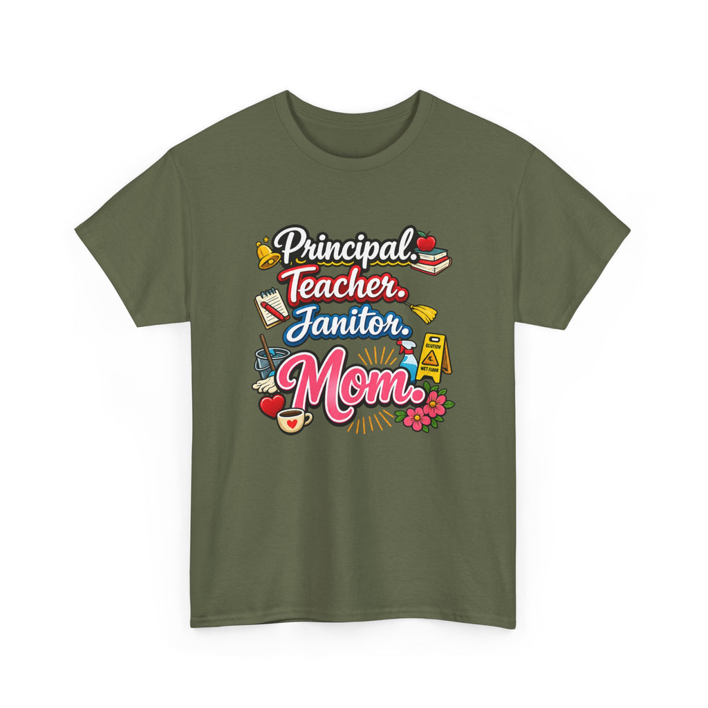 Homeschool Mom T-Shirt — 'Homeschooling Mom Who Does It All'