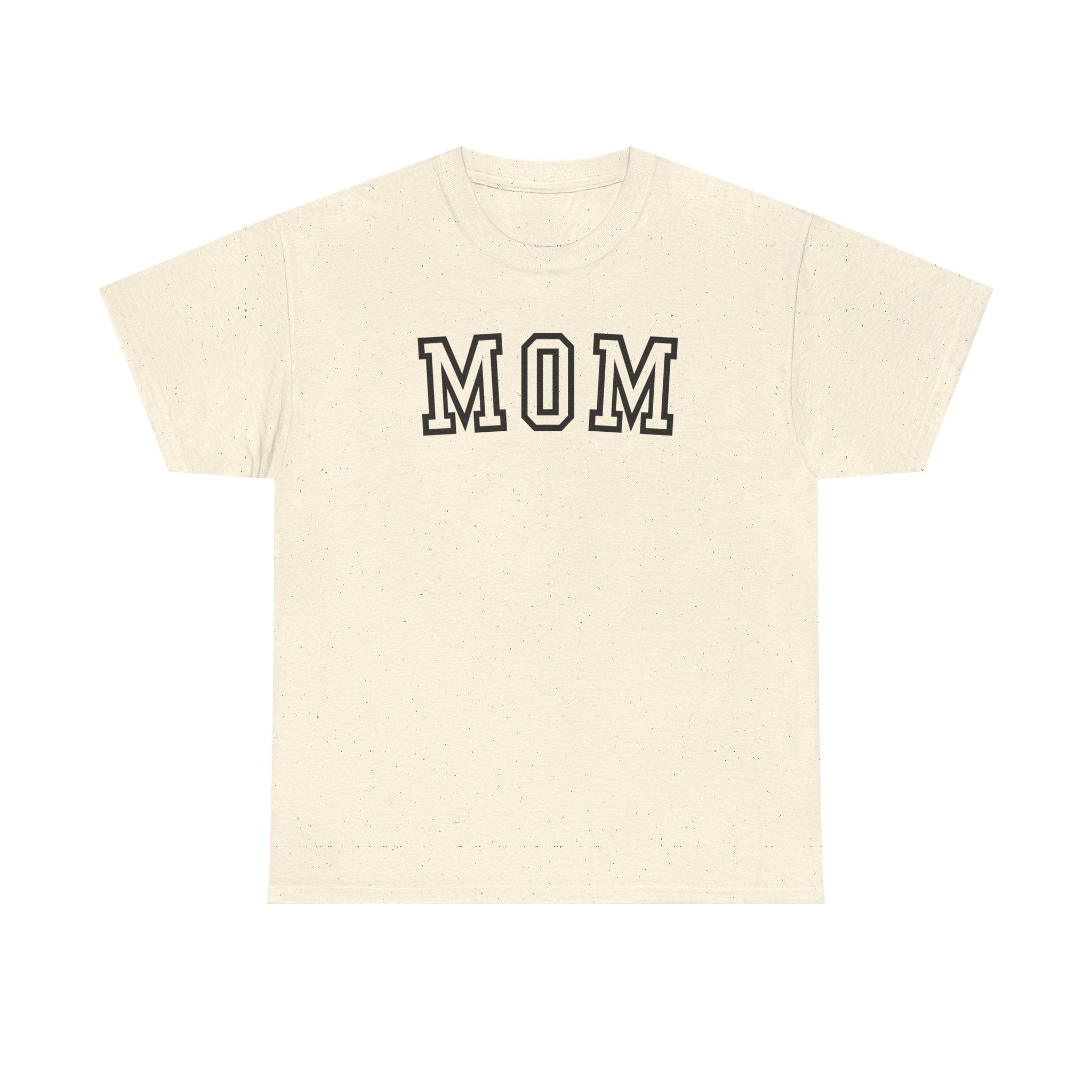 Mom Letterman T‑Shirt — Classic Collegiate 'MOM' Tee for Mother's Day & Everyday