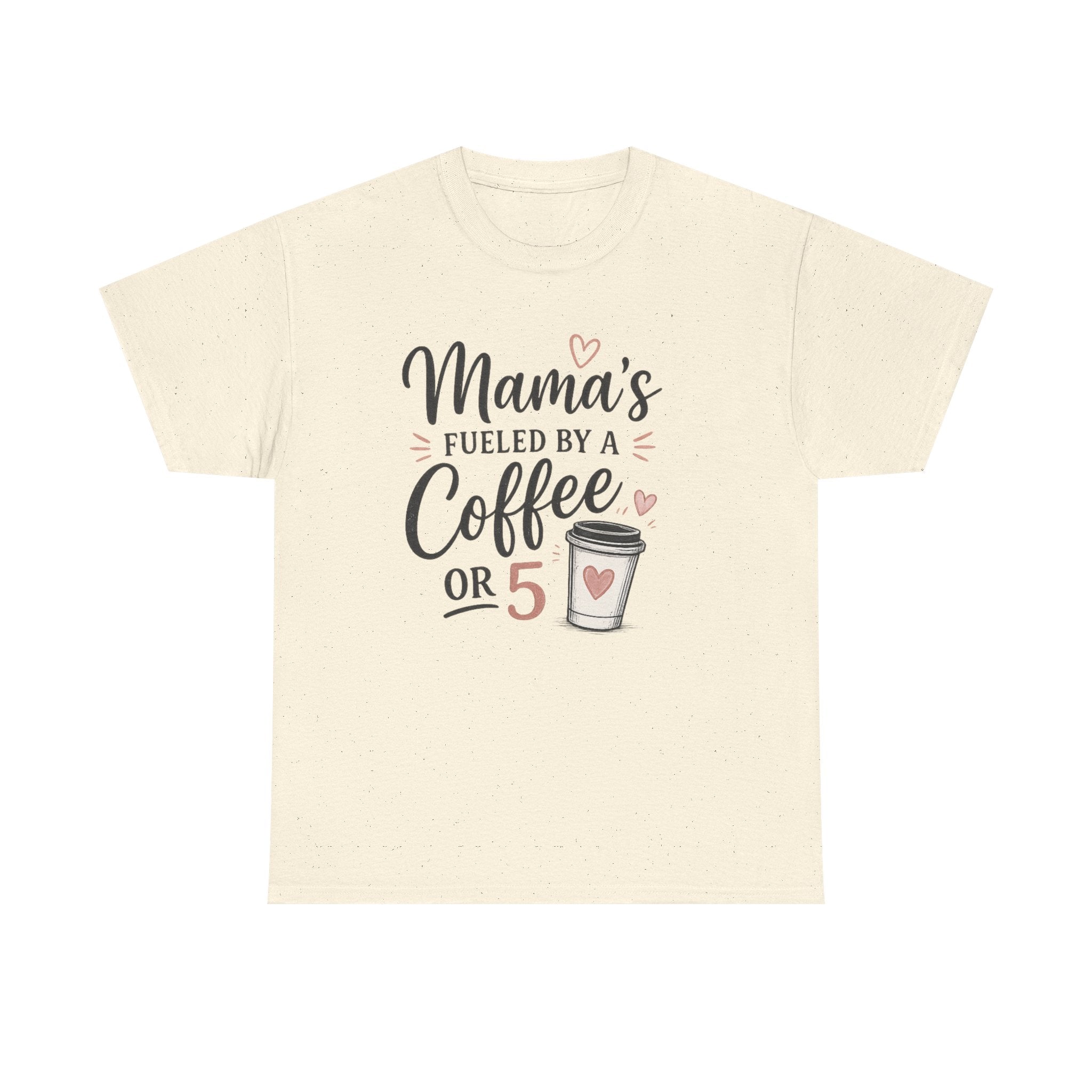 Mama Runs on Coffee T-Shirt — Funny Mom Coffee Tee