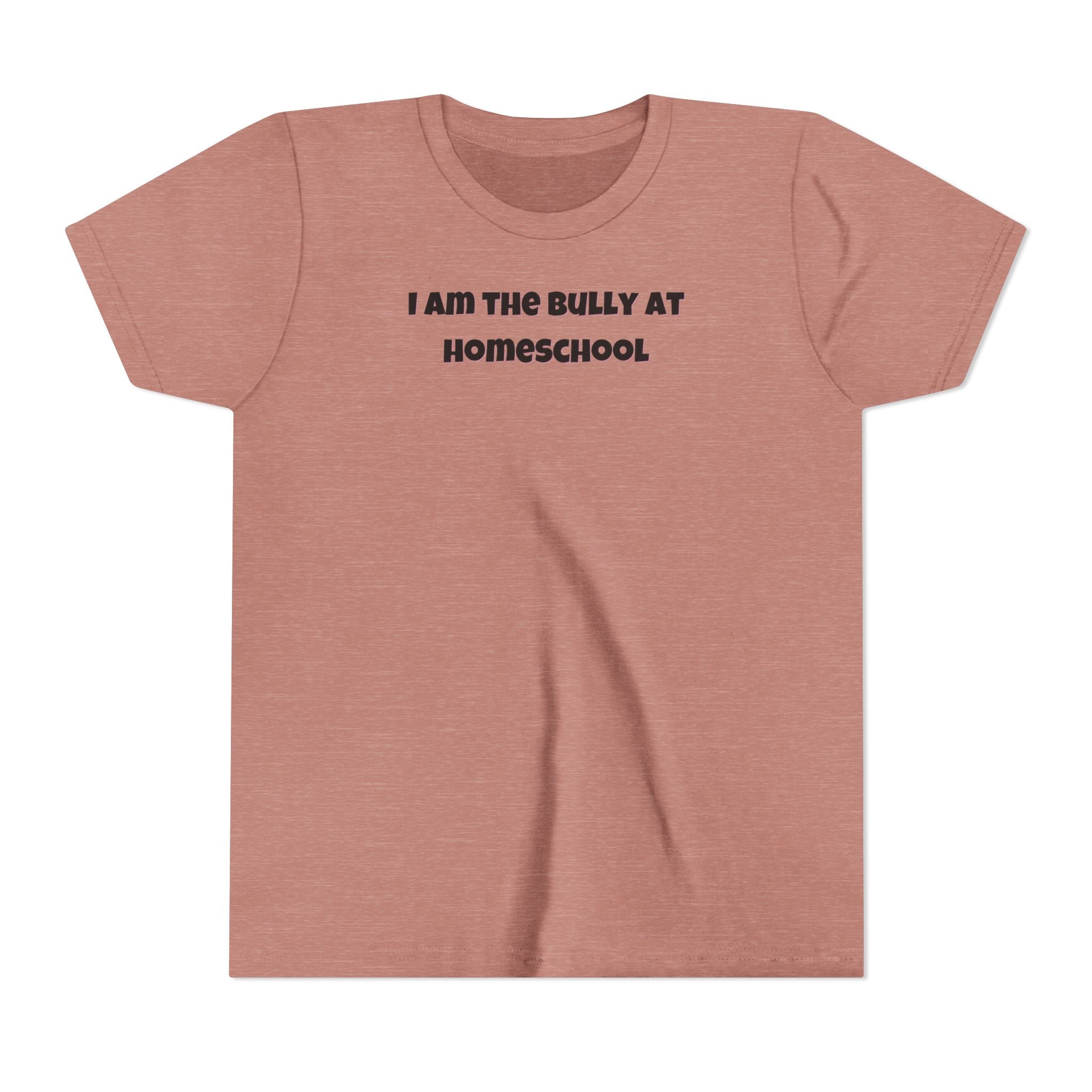 I Am the Bully at Homeschool Youth Short Sleeve Tee | Funny Kids Homeschool Shirt
