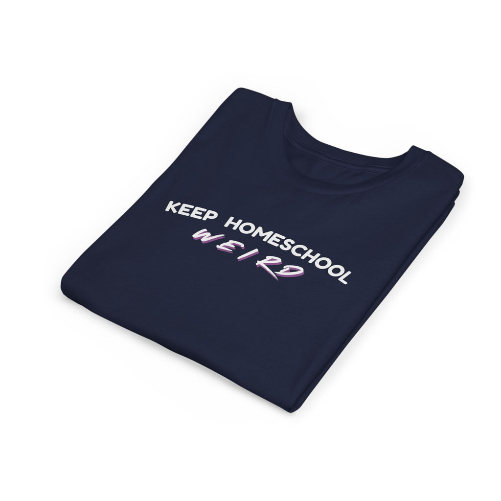 Keep Homeschool Weird Youth T-Shirt — Bella + Canvas Comfortable Tee for Kids