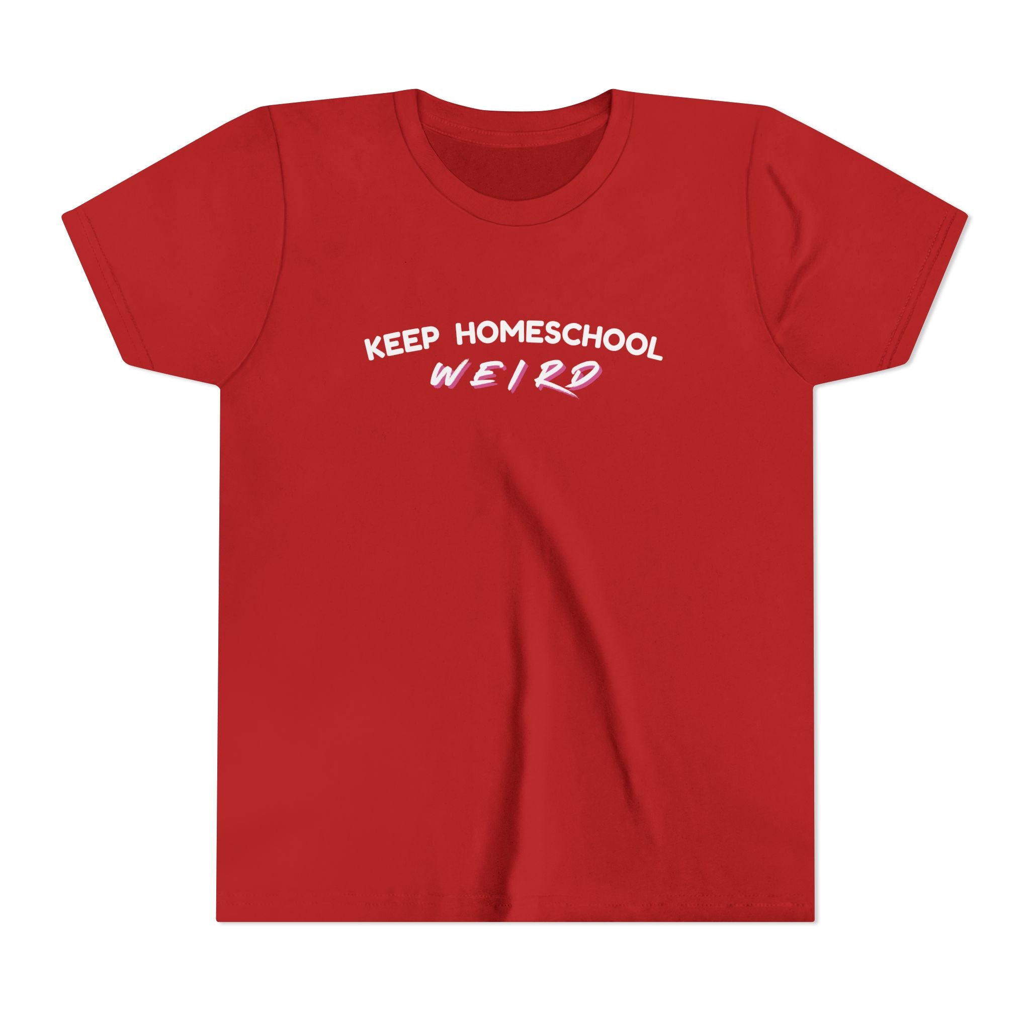 Keep Homeschool Weird Youth T-Shirt — Bella + Canvas Comfortable Tee for Kids