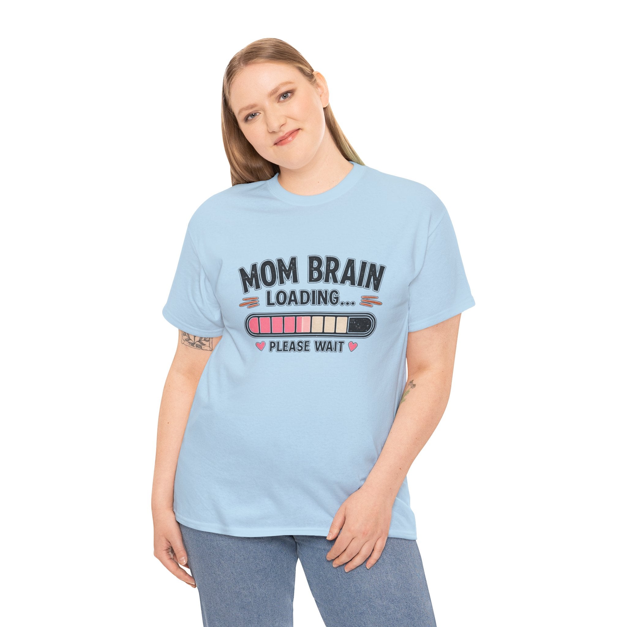 Mom Brain Loading T-Shirt — Funny Mom Life Tee (Please Wait)