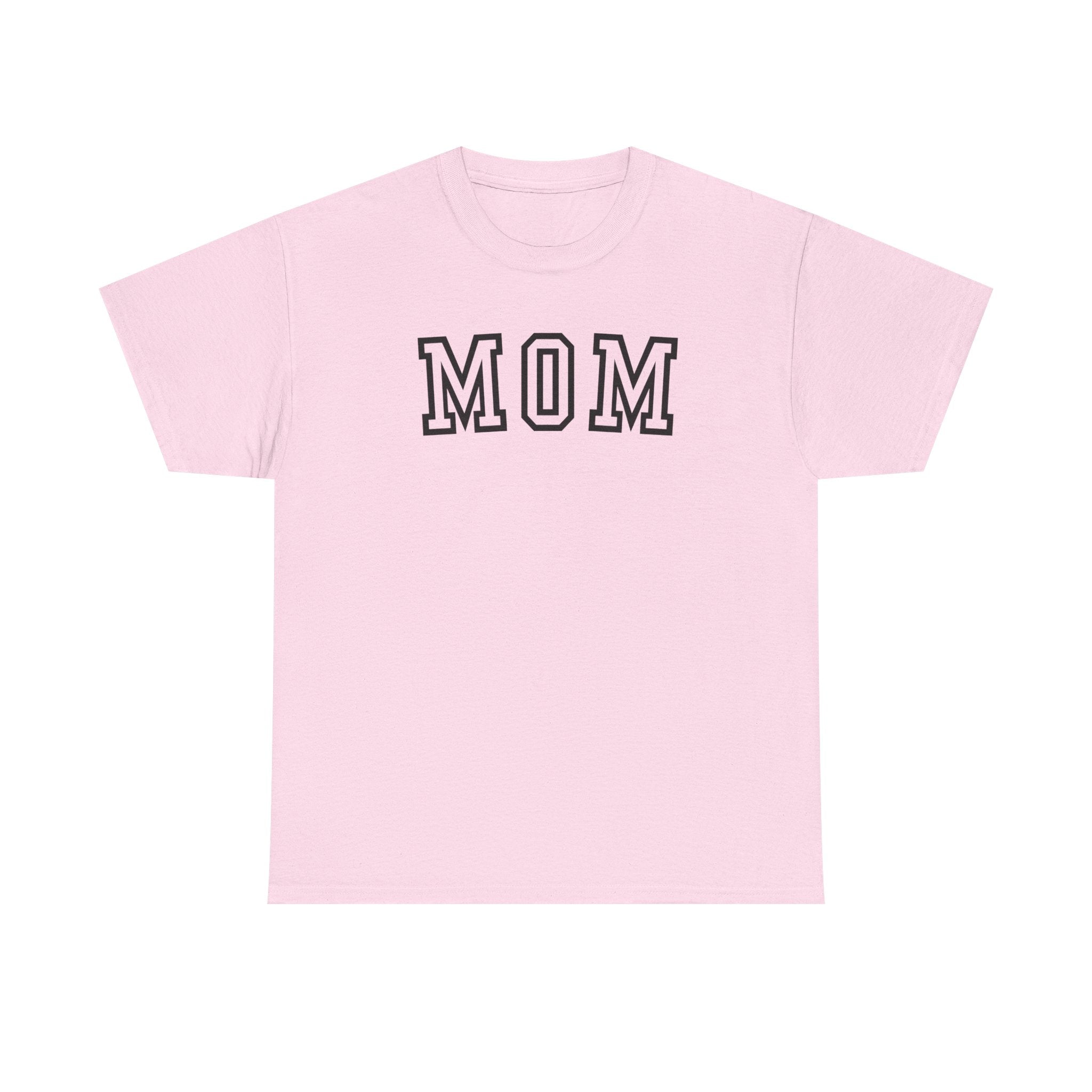 Mom Letterman T‑Shirt — Classic Collegiate 'MOM' Tee for Mother's Day & Everyday