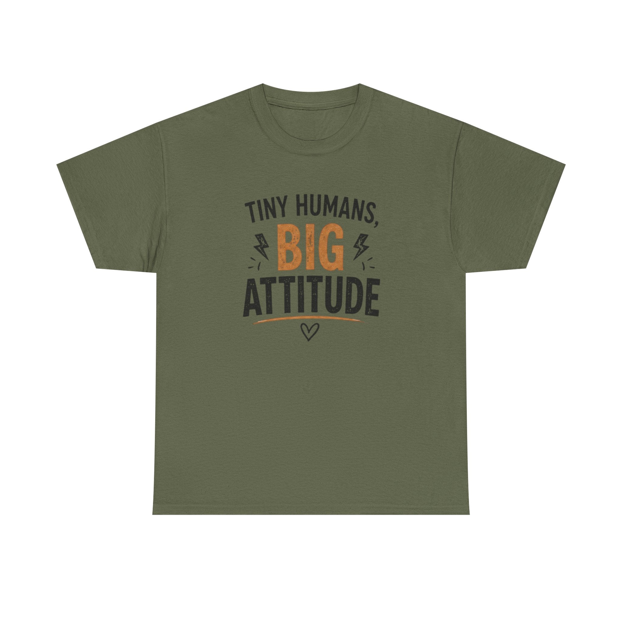 Tiny Humans Big Attitude T-Shirt — Funny Parenting Tee for Spirited Kids