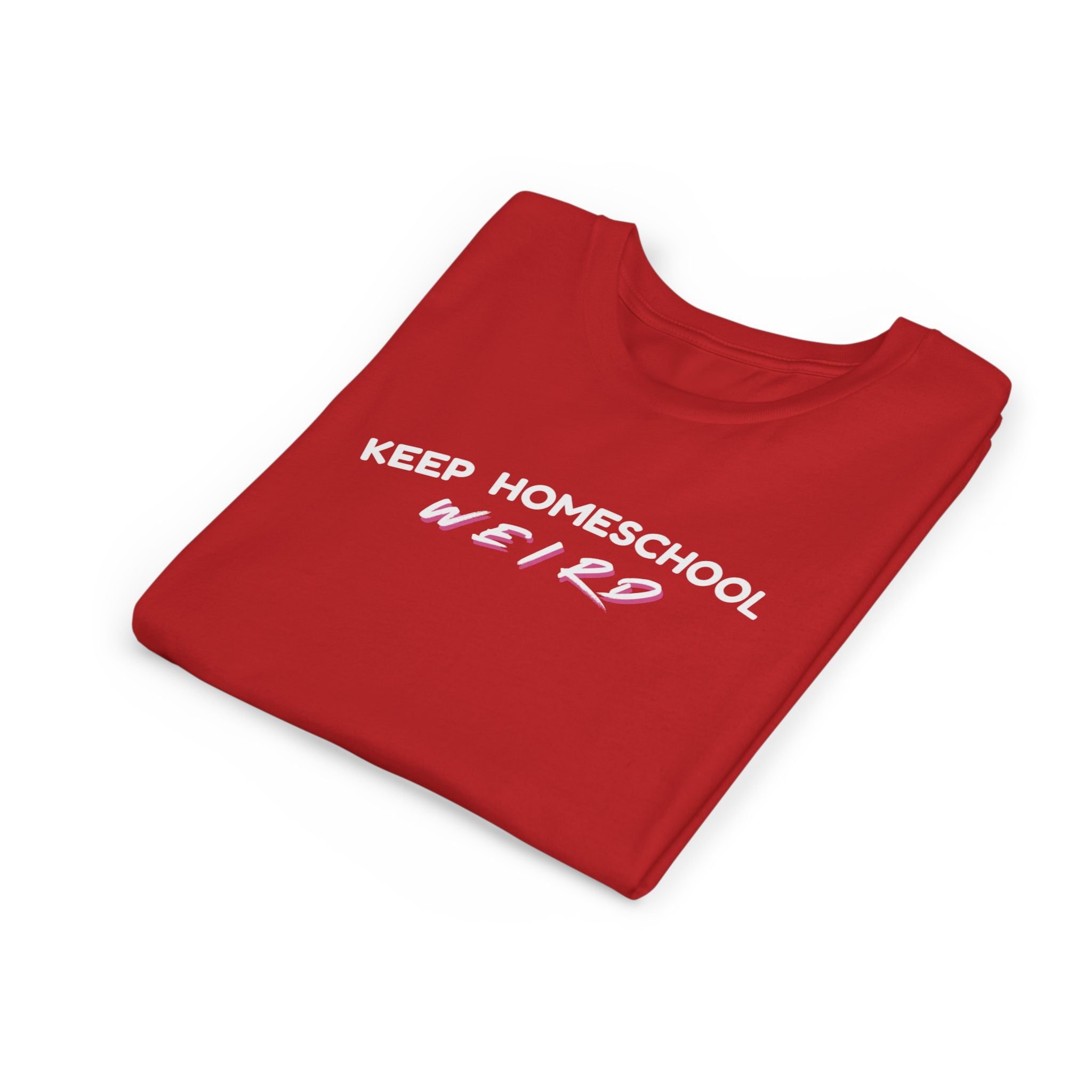 Keep Homeschool Weird Youth T-Shirt — Bella + Canvas Comfortable Tee for Kids