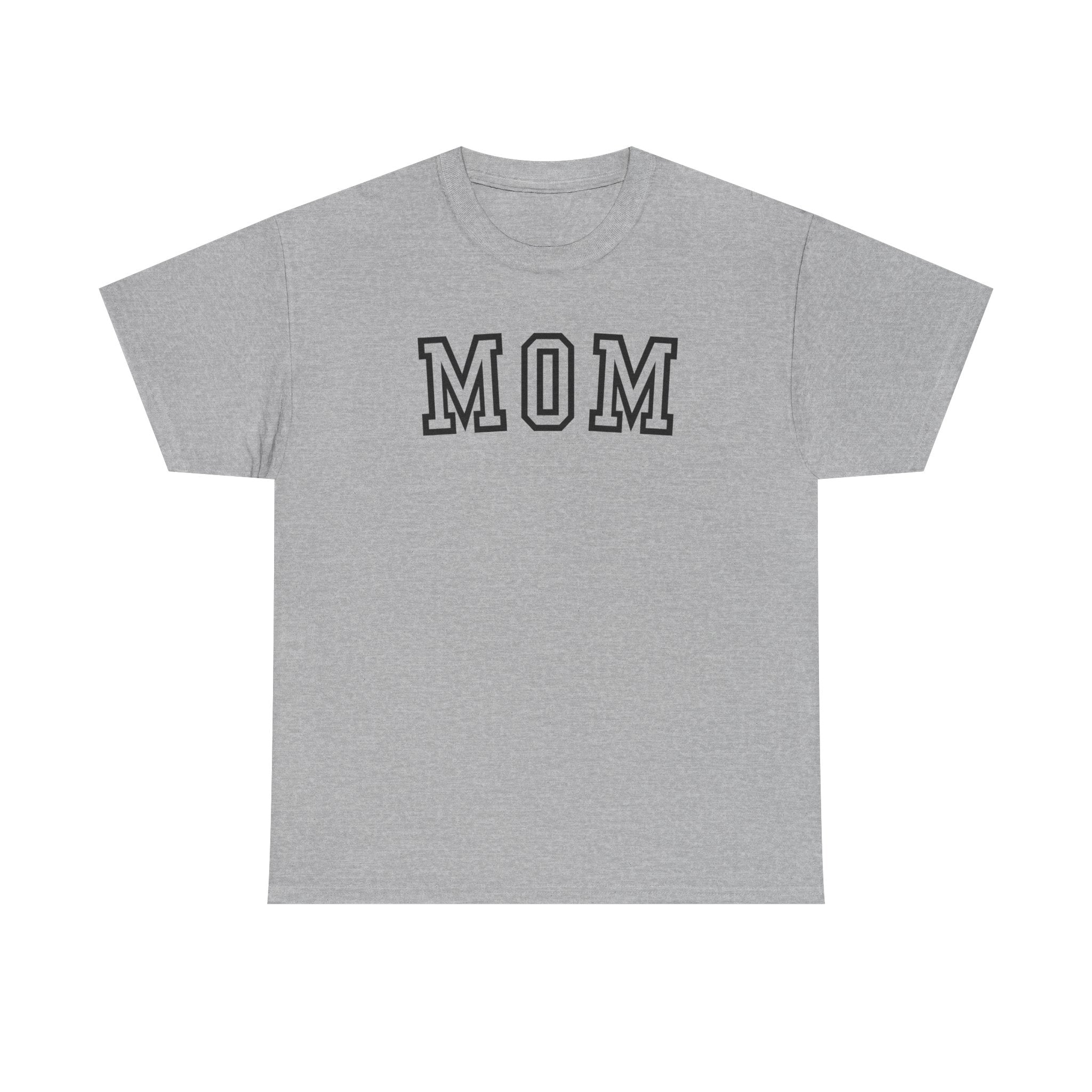Mom Letterman T‑Shirt — Classic Collegiate 'MOM' Tee for Mother's Day & Everyday