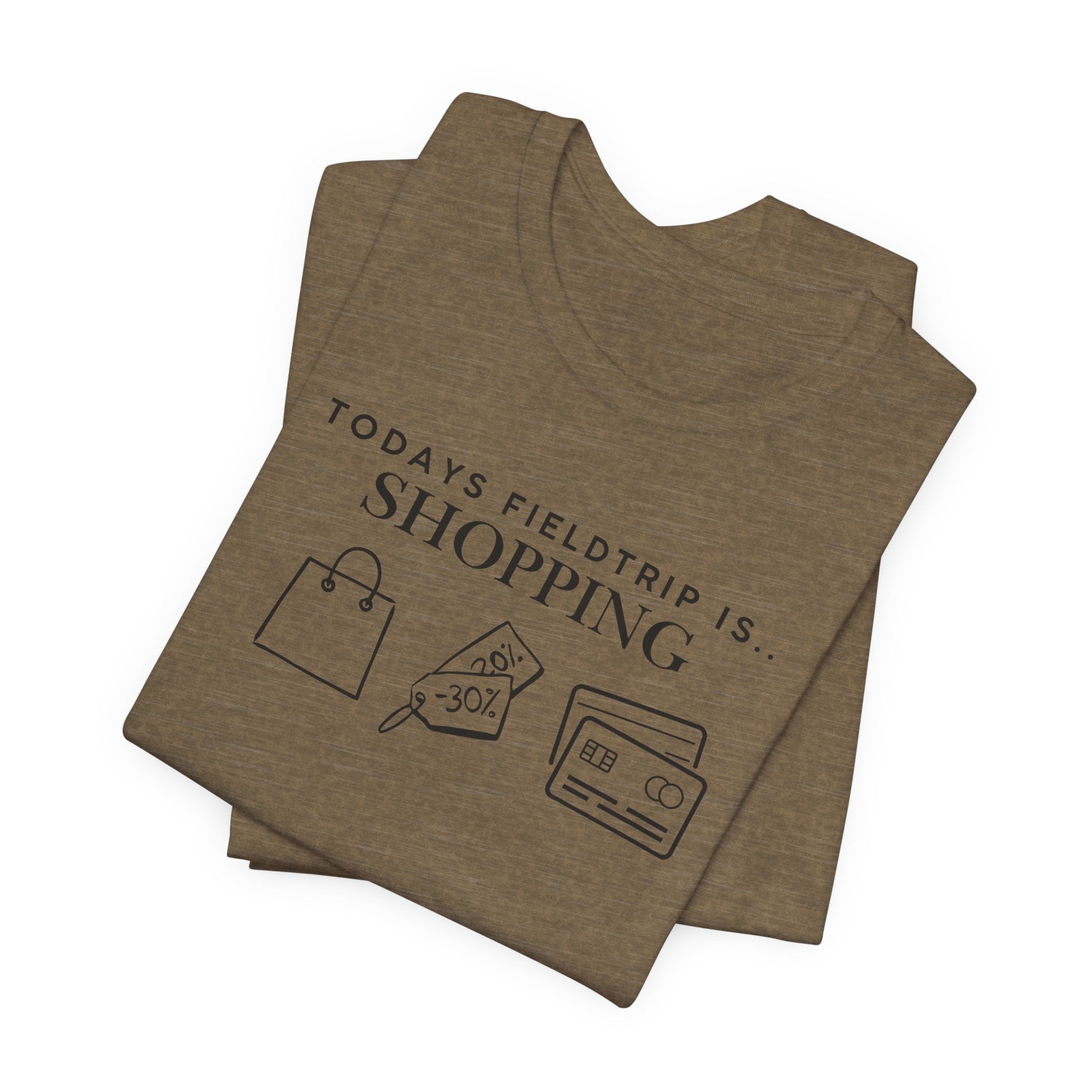 Today's Fieldtrip Is Shopping T-Shirt | Shopping Icons Tee