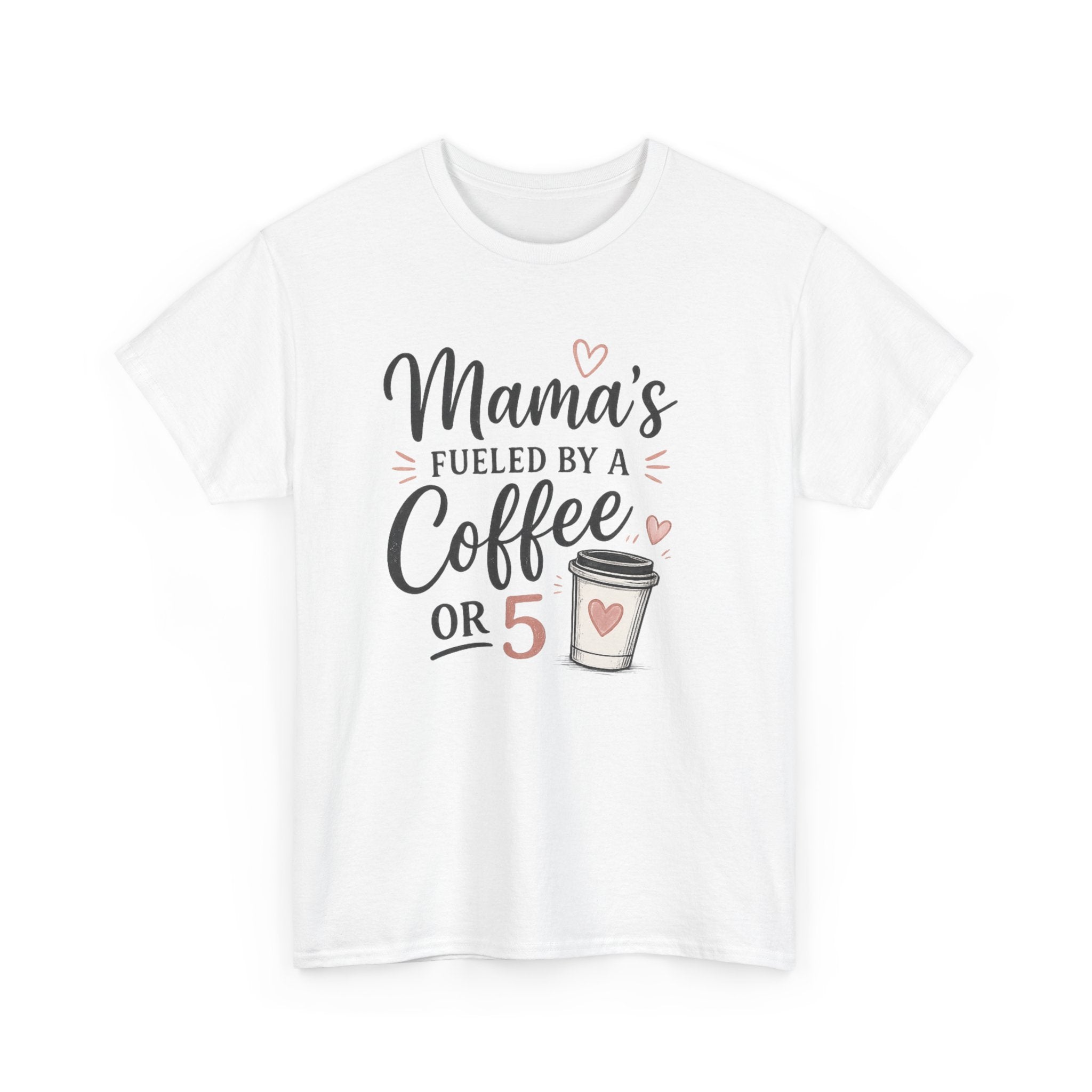 Mama Runs on Coffee T-Shirt — Funny Mom Coffee Tee
