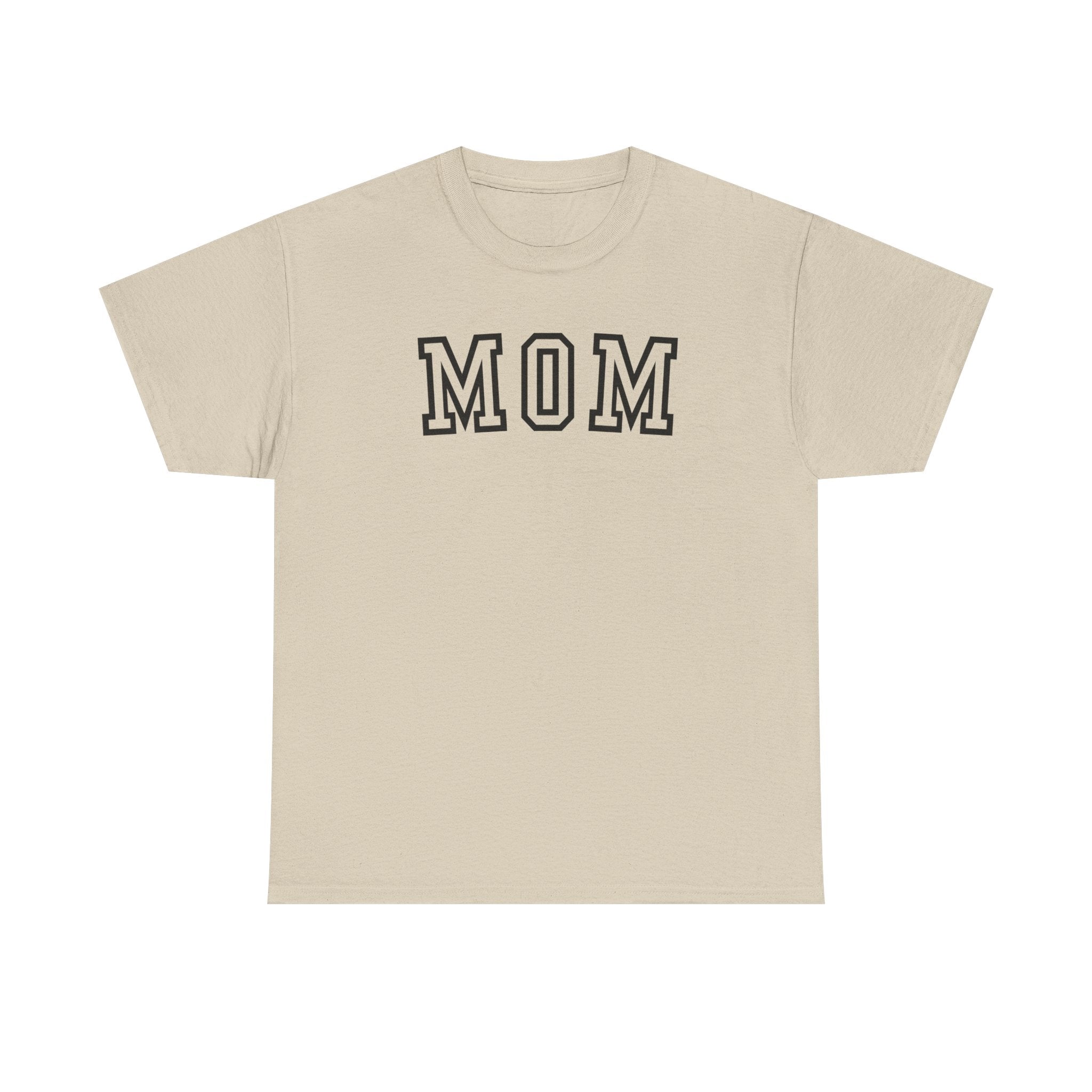 Mom Letterman T‑Shirt — Classic Collegiate 'MOM' Tee for Mother's Day & Everyday